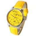 Наручные часы "Who cares" желтые Ziz