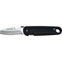 Нож карманный "No Limit", черный, 12 см, стропорез 13 мм